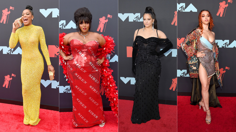 Illustration for article titled Technicolor Sparkles and Flamboyant Energy Dominated the MTV VMAs Red Carpet